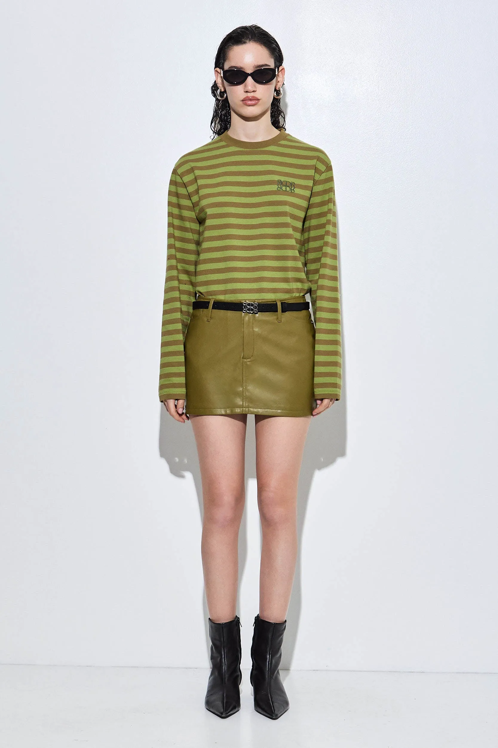 Vegan Leather Mini Skirt sold by Dé Rococo