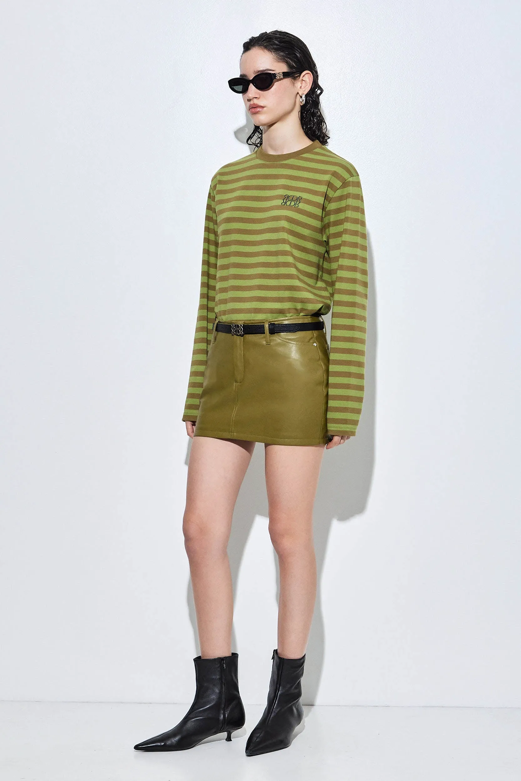 Vegan Leather Mini Skirt sold by Dé Rococo product image thumbnail 4
