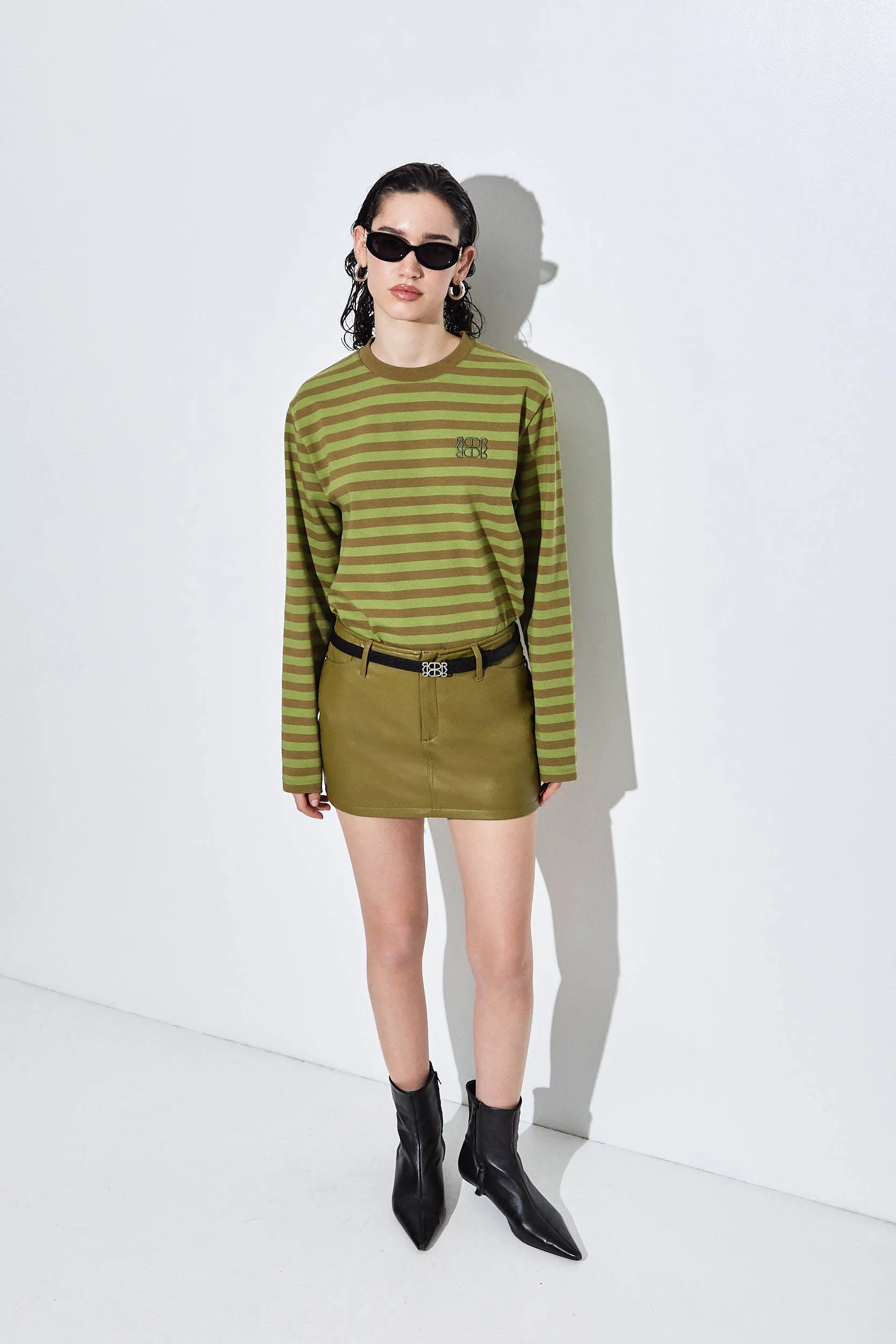 Vegan Leather Mini Skirt sold by Dé Rococo product image thumbnail 3