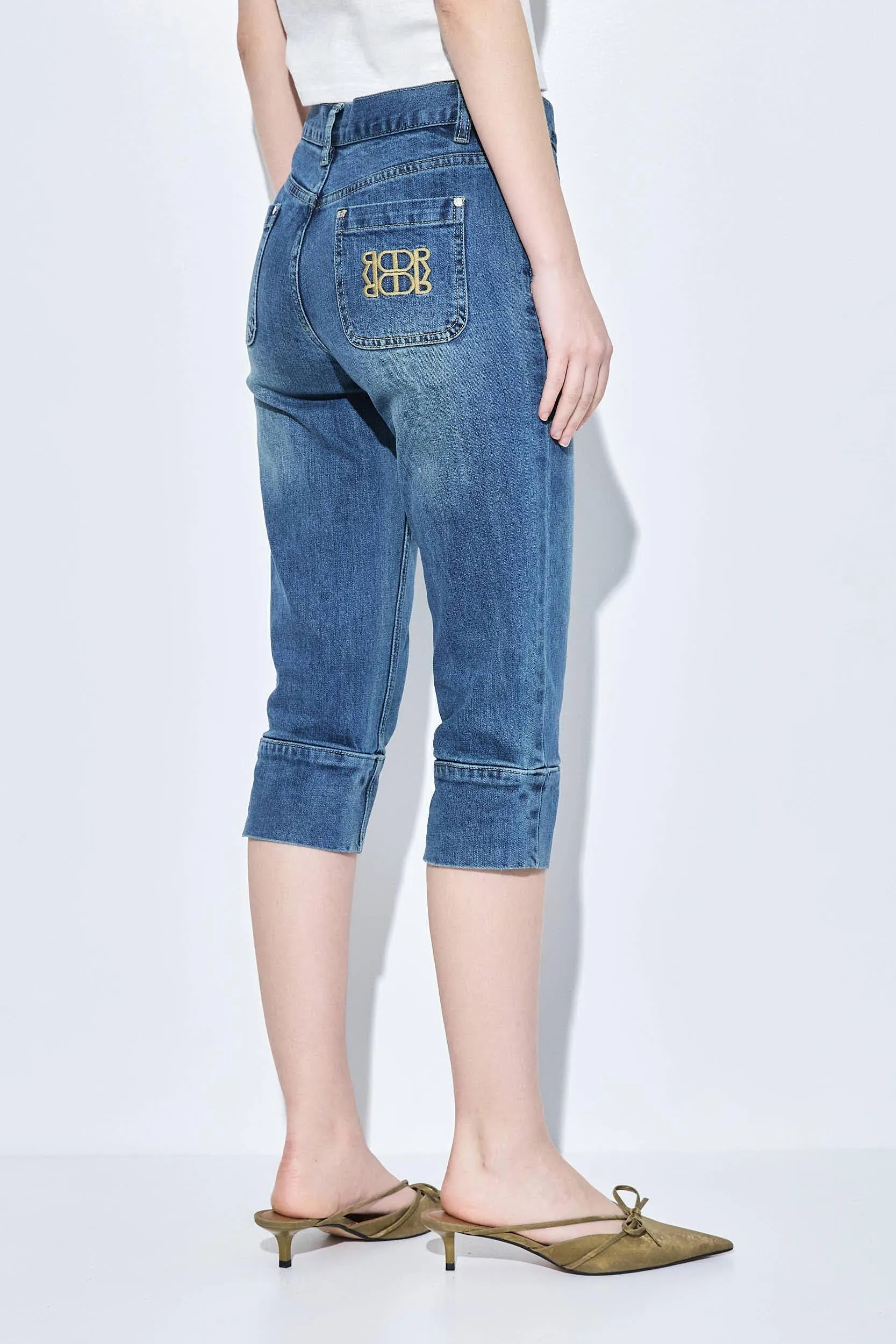 Mid Rise Capri Denim sold by Dé Rococo product image thumbnail 5