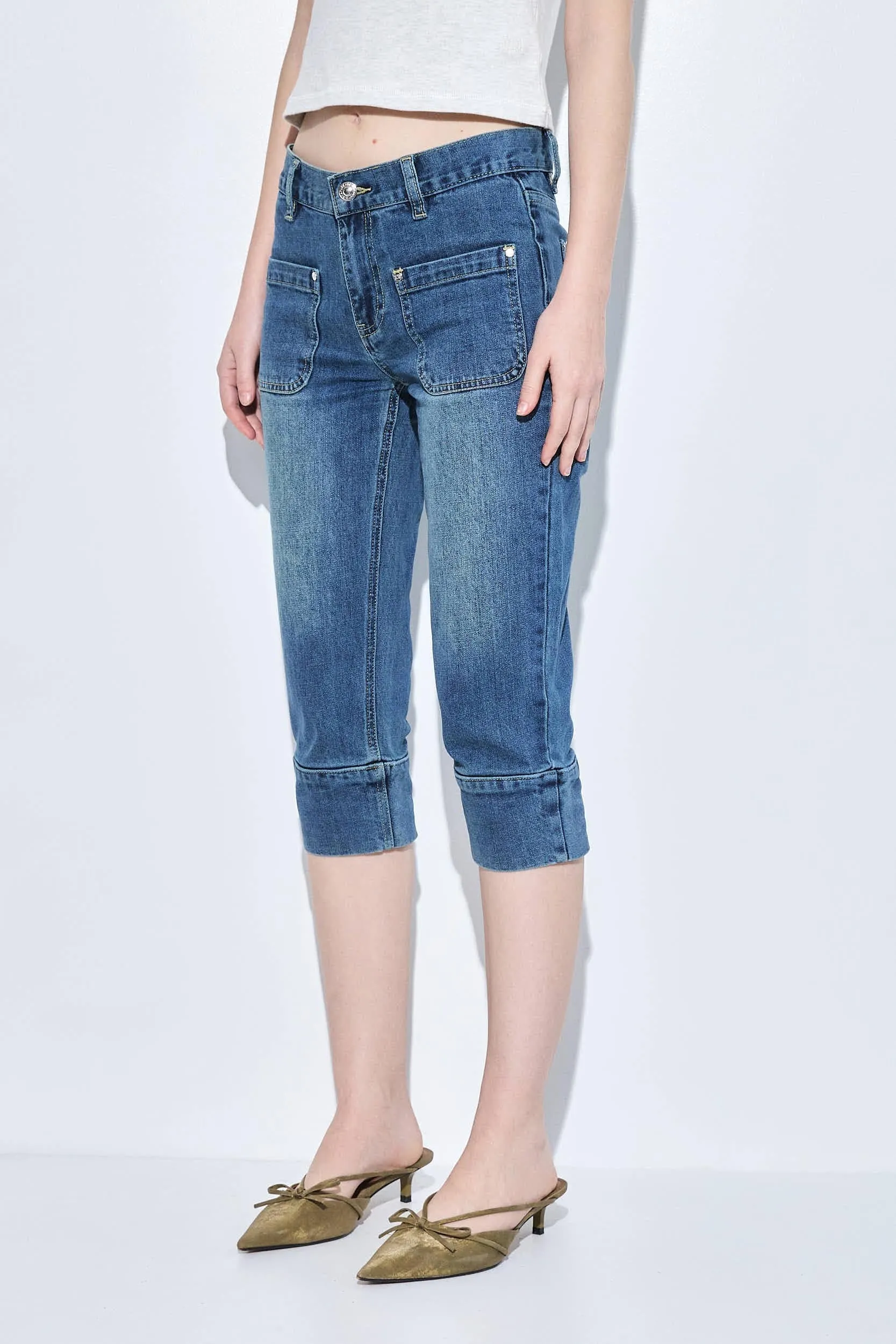Mid Rise Capri Denim sold by Dé Rococo product image thumbnail 4
