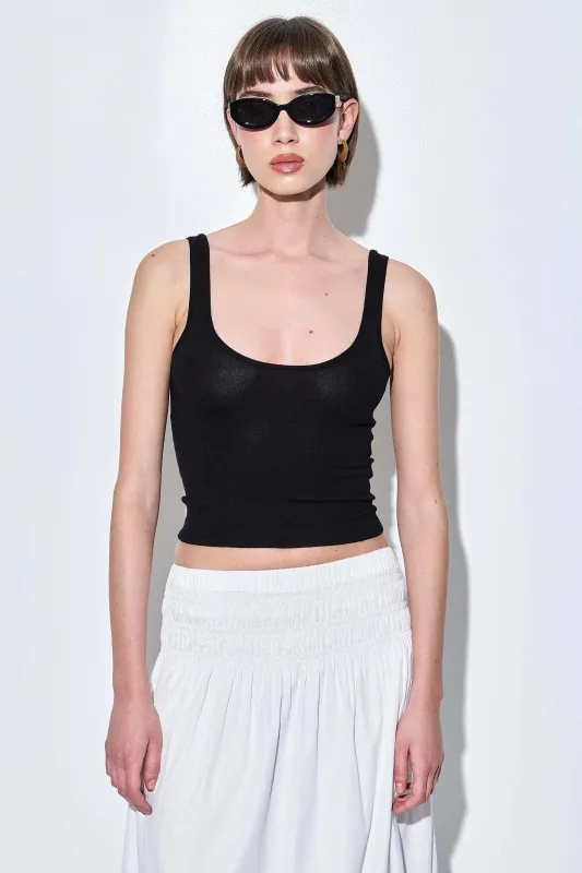 Deep Scoop Knitted Tank Top made by Dé Rococo