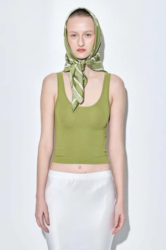 Deep Scoop Knitted Tank Top made by Dé Rococo
