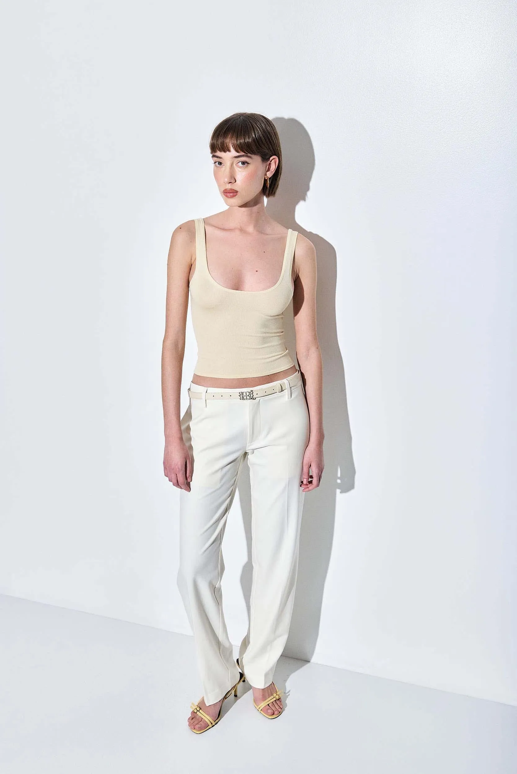 Deep Scoop Knitted Tank Top sold by Dé Rococo product image thumbnail 3