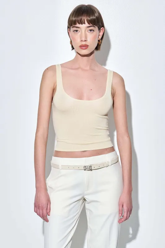 Deep Scoop Knitted Tank Top made by Dé Rococo