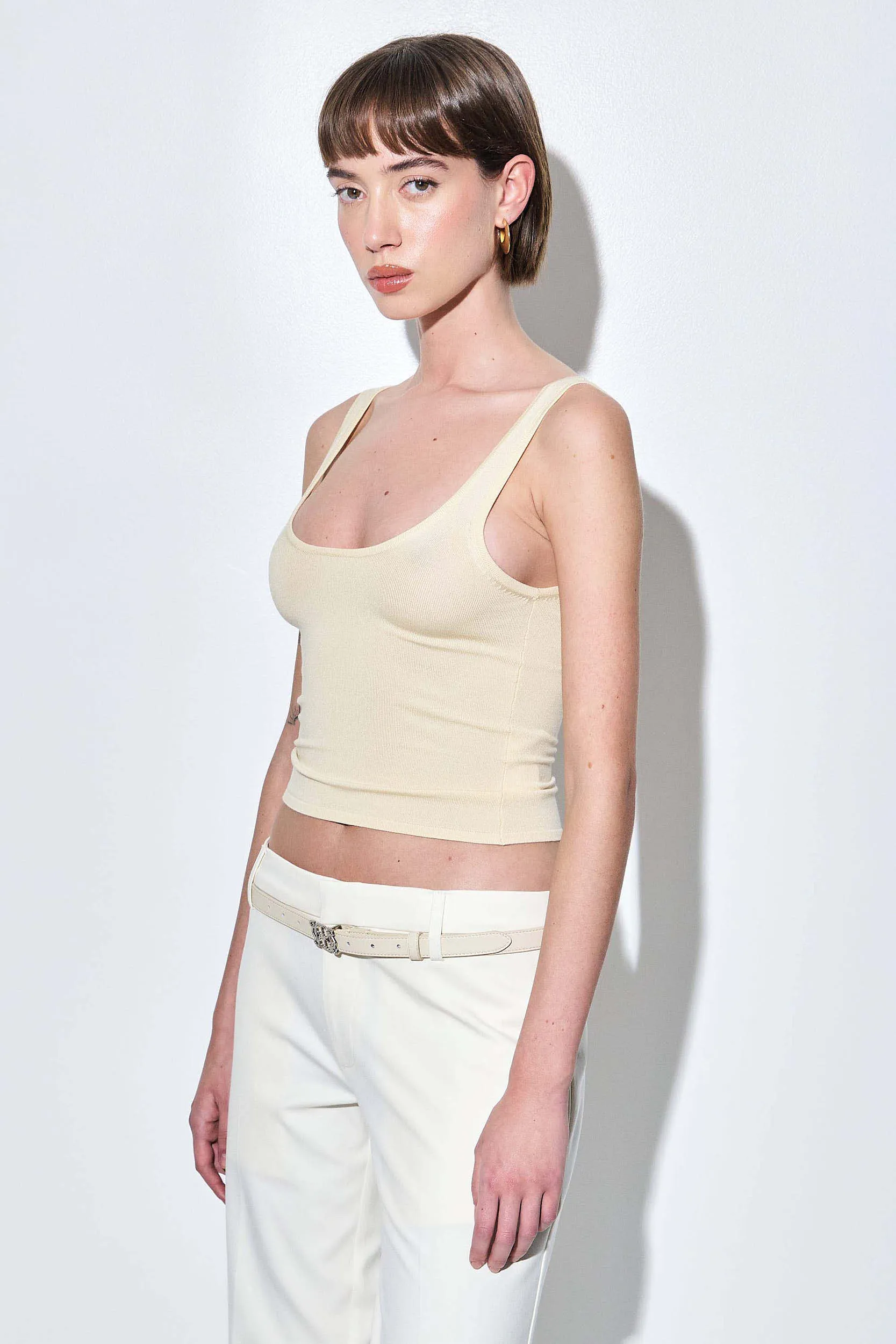 Deep Scoop Knitted Tank Top sold by Dé Rococo product image thumbnail 4
