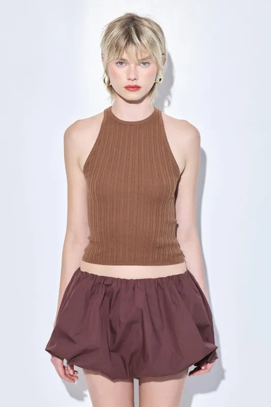 Ribbed Crew Neck Tank Top made by Dé Rococo