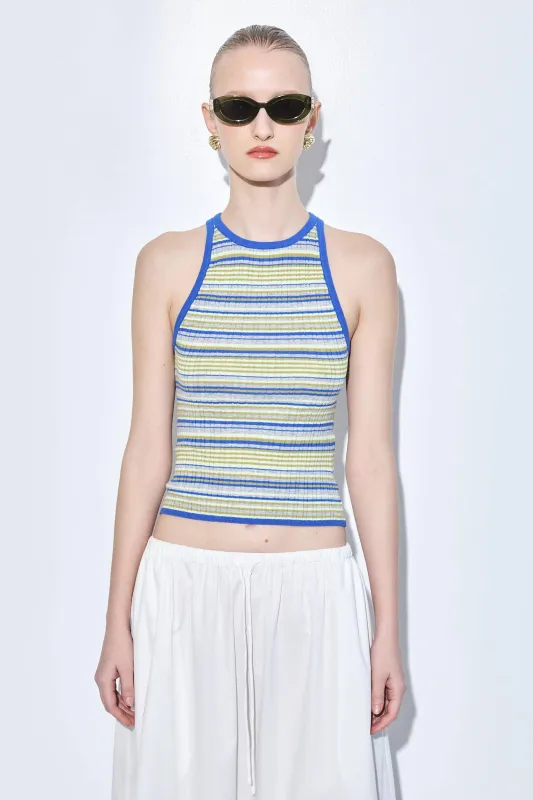 Ribbed Crew Neck Tank Top made by Dé Rococo