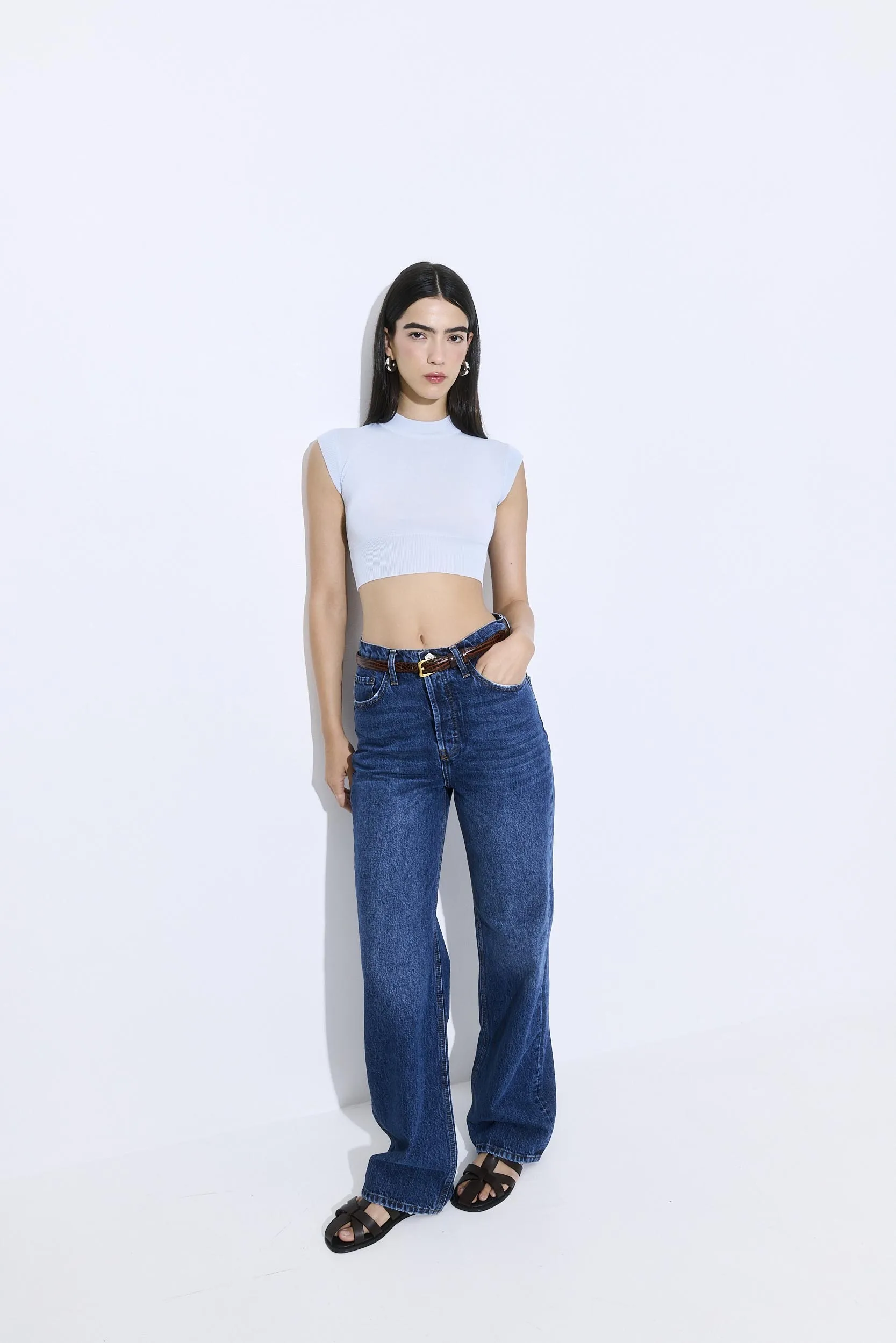 Cropped Sheer Sleeveless Knit sold by Dé Rococo product image thumbnail 3