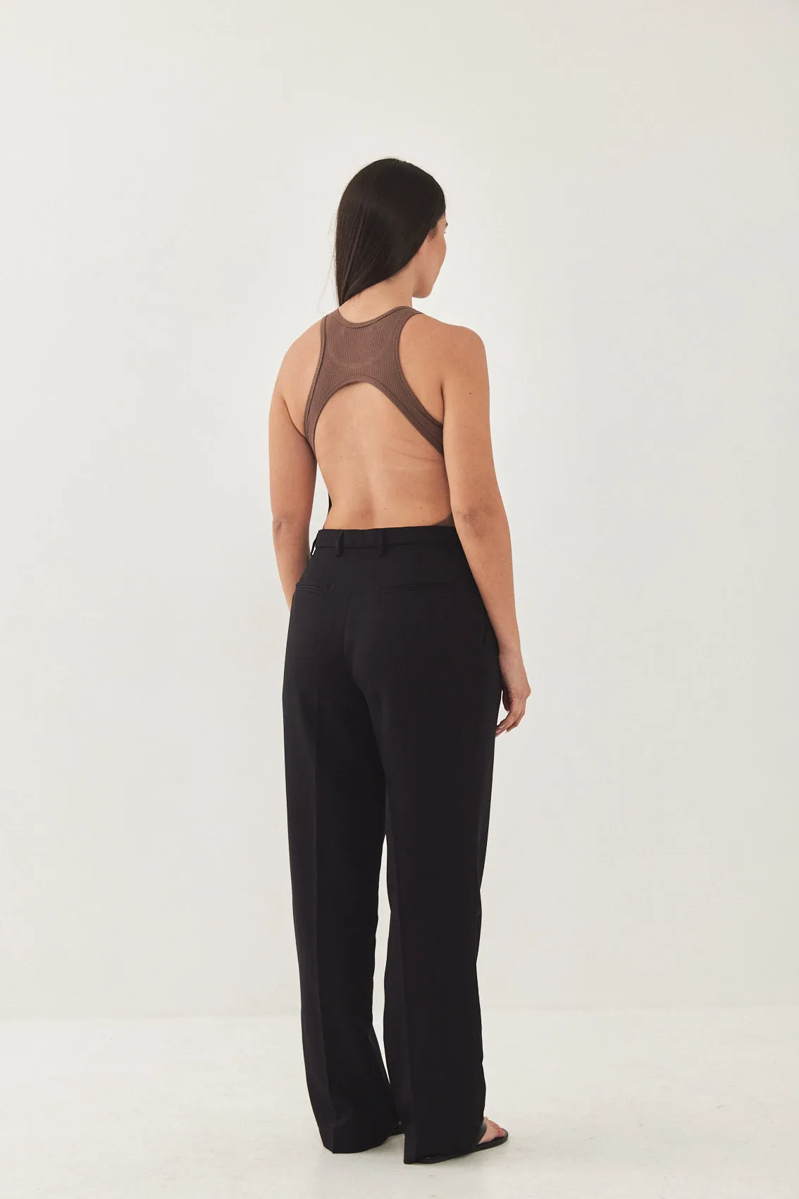 Open Back Ribbed Bodysuit sold by Dé Rococo product image thumbnail 5