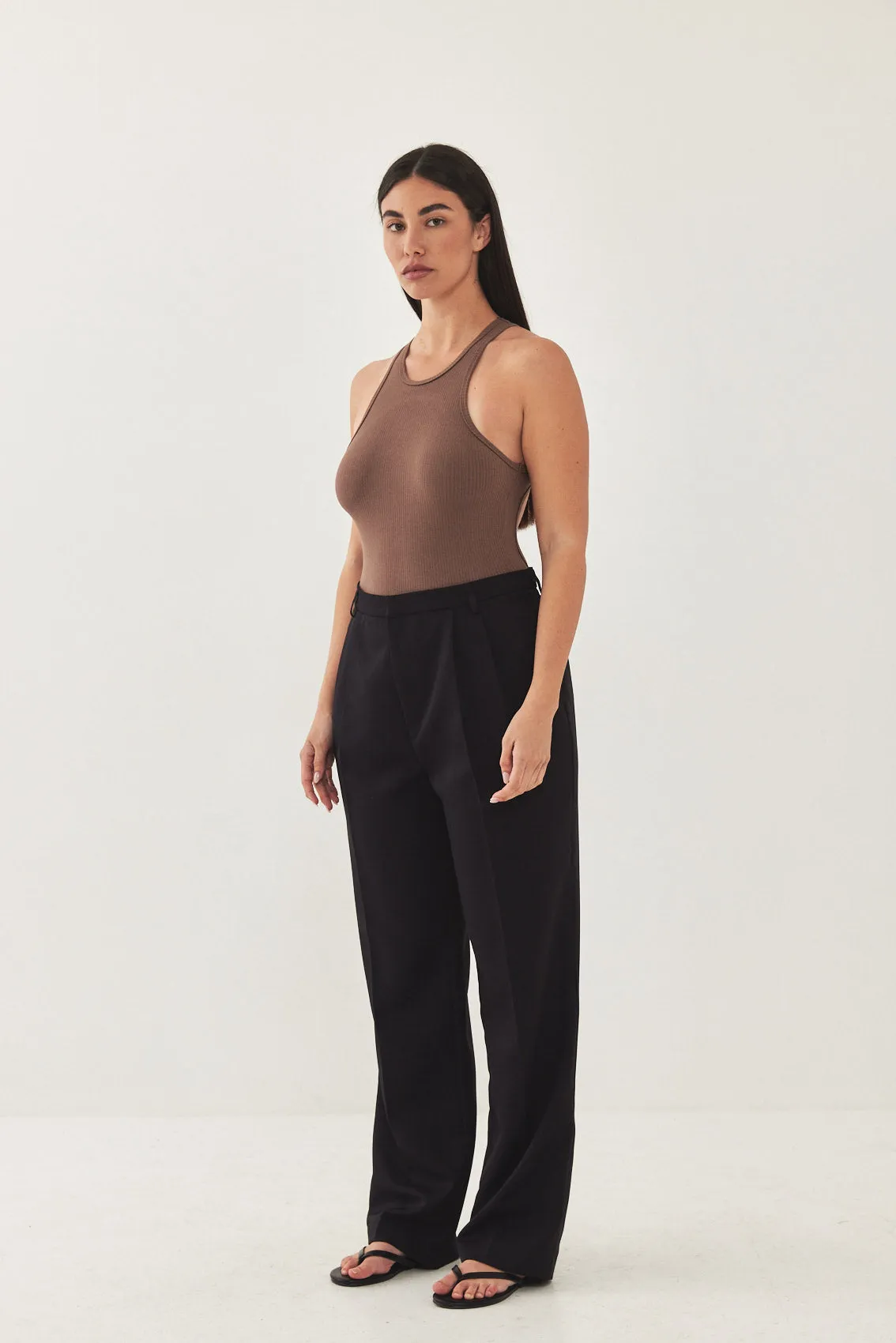 Open Back Ribbed Bodysuit sold by Dé Rococo product image thumbnail 3