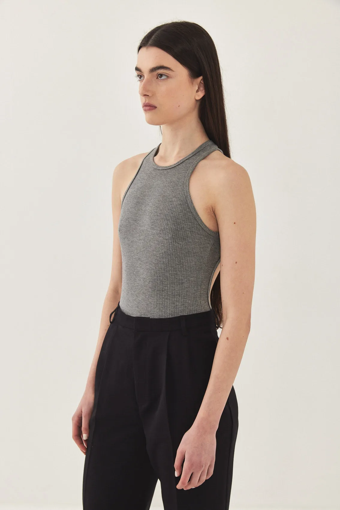 Open Back Ribbed Bodysuit sold by Dé Rococo product image thumbnail 4