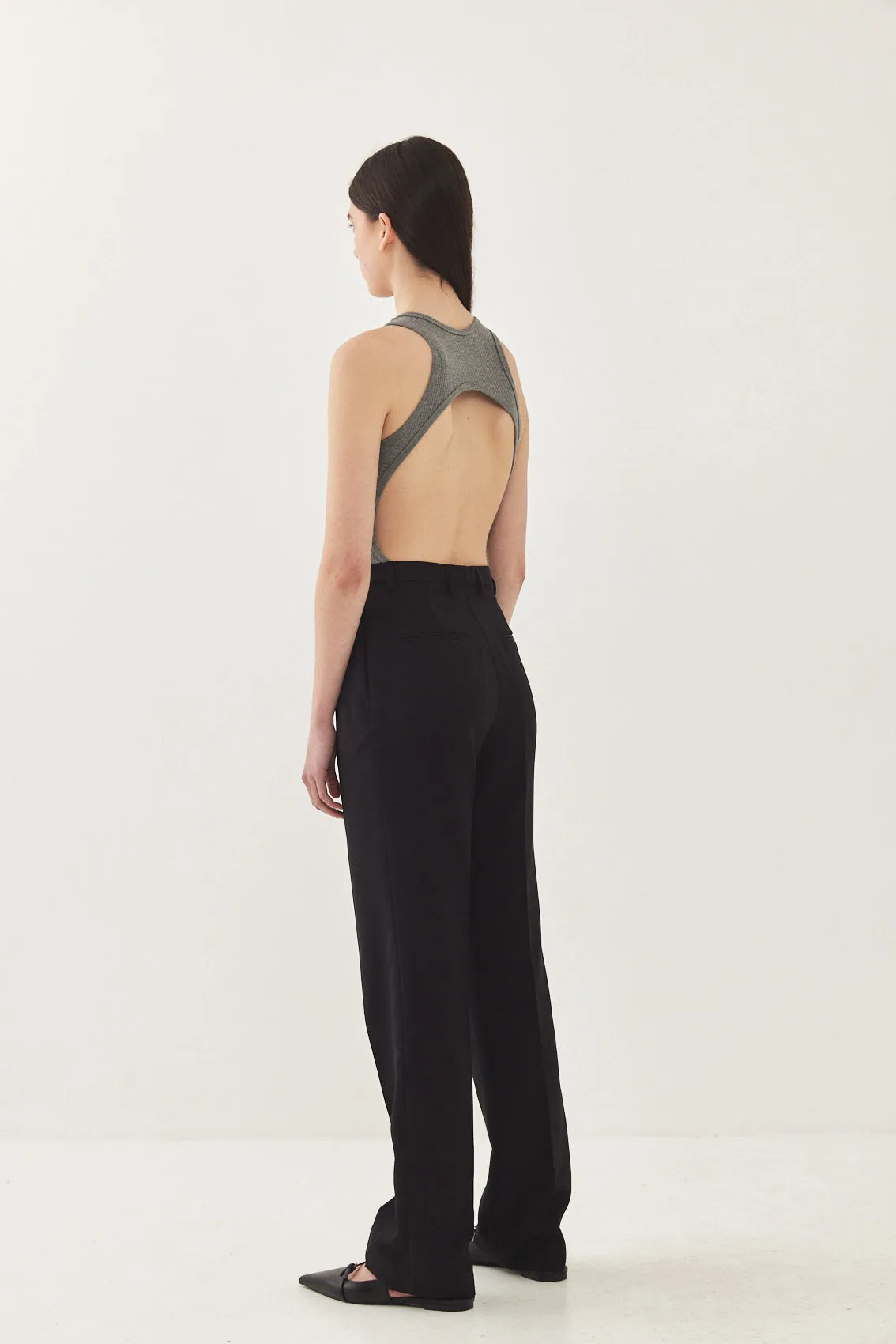 Open Back Ribbed Bodysuit sold by Dé Rococo product image thumbnail 5