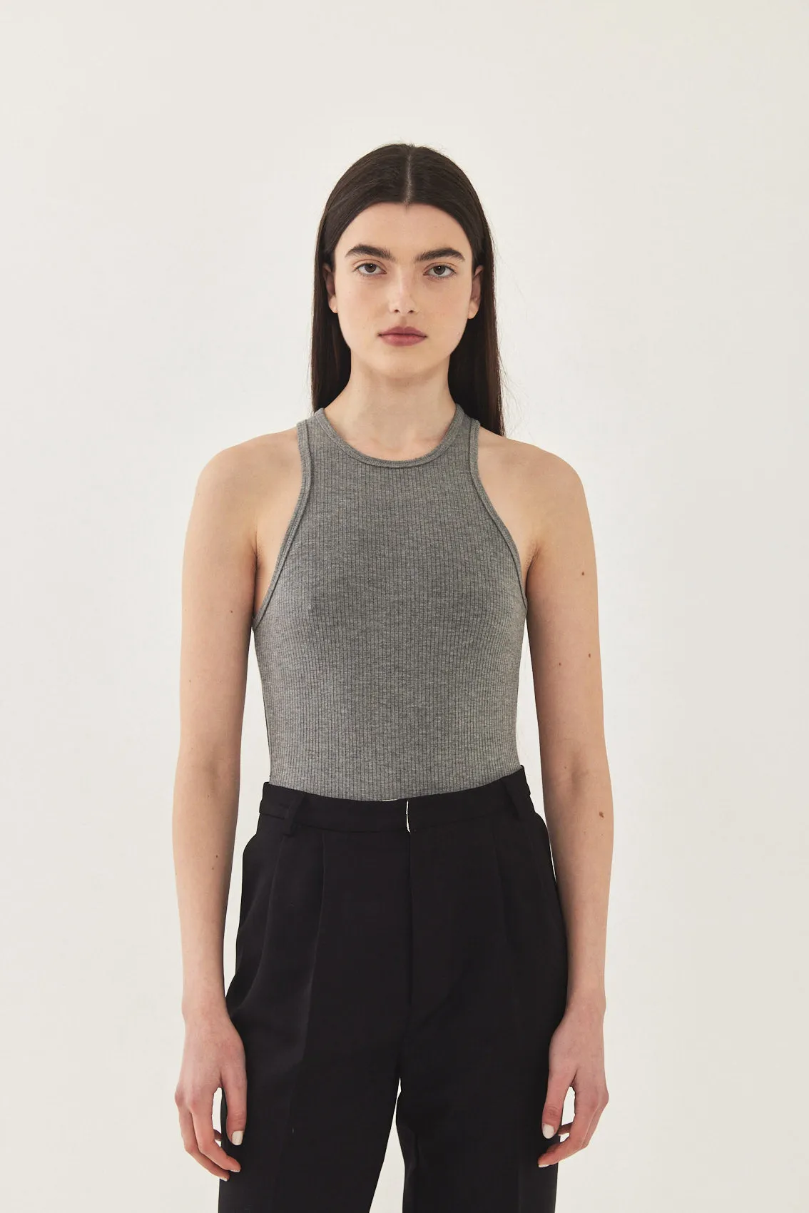 Open Back Ribbed Bodysuit sold by Dé Rococo