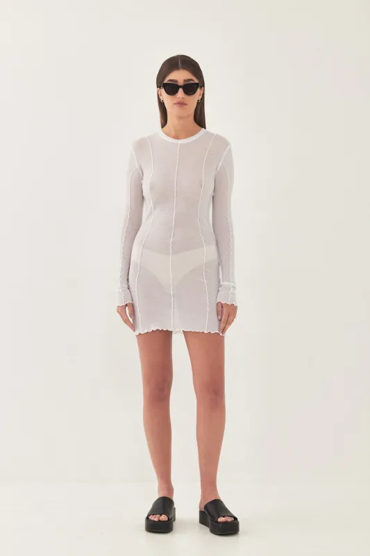 Soft Curling Sheer Mini Dress made by Dé Rococo