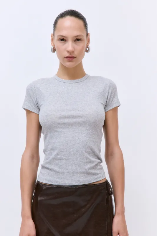 Classic Ribbed Fitted T Shirt made by Dé Rococo