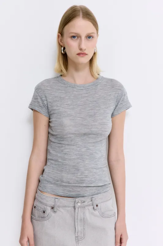 Fitted Wool Cup Tee made by Dé Rococo