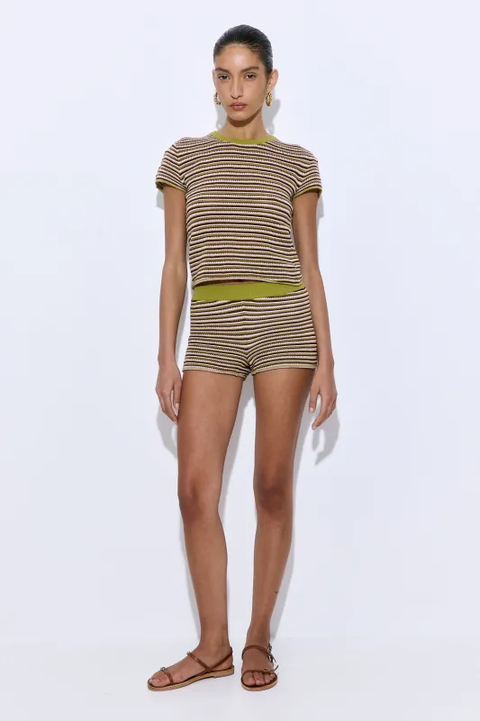 Crochet Mid Rise Shorts made by Dé Rococo