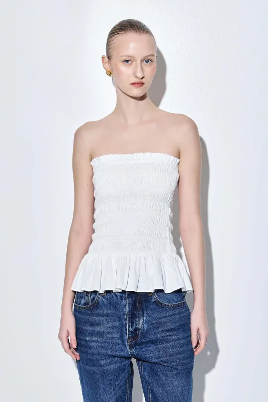 Strapless Shirred Top made by Dé Rococo