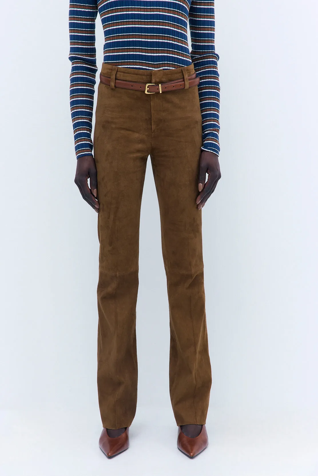 Suede Bootcut Pants sold by Dé Rococo product image thumbnail 2