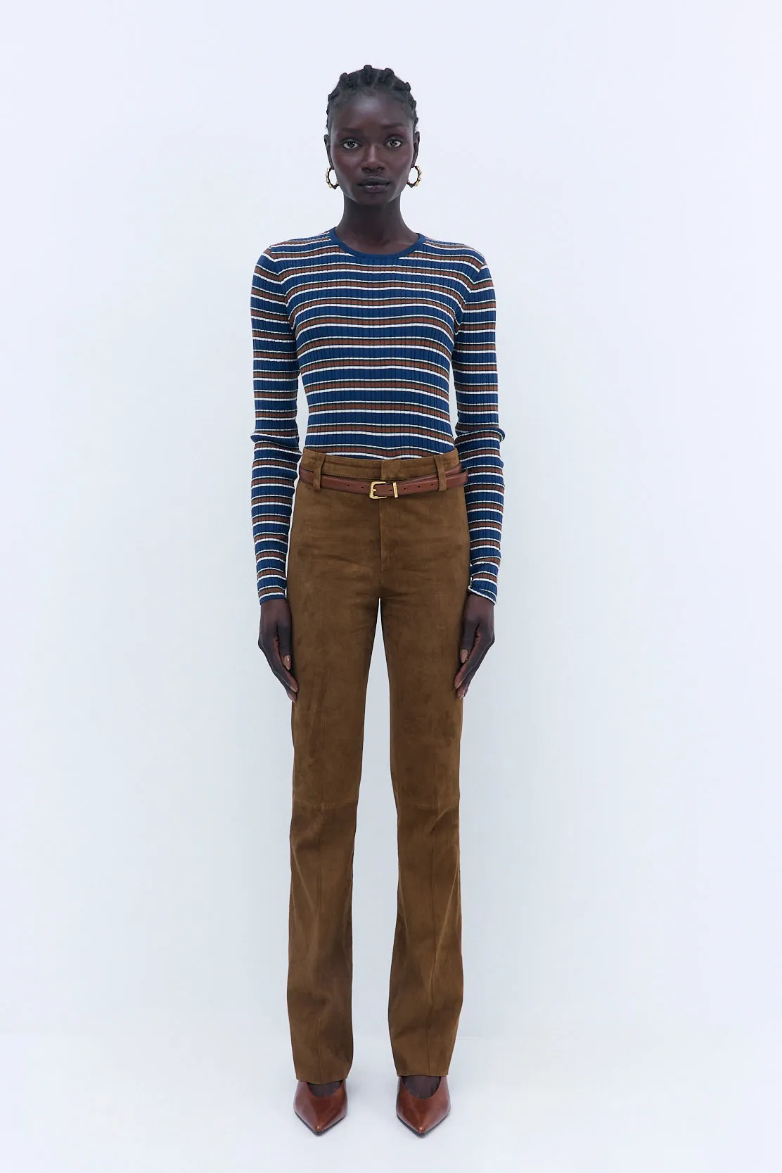 Suede Bootcut Pants sold by Dé Rococo