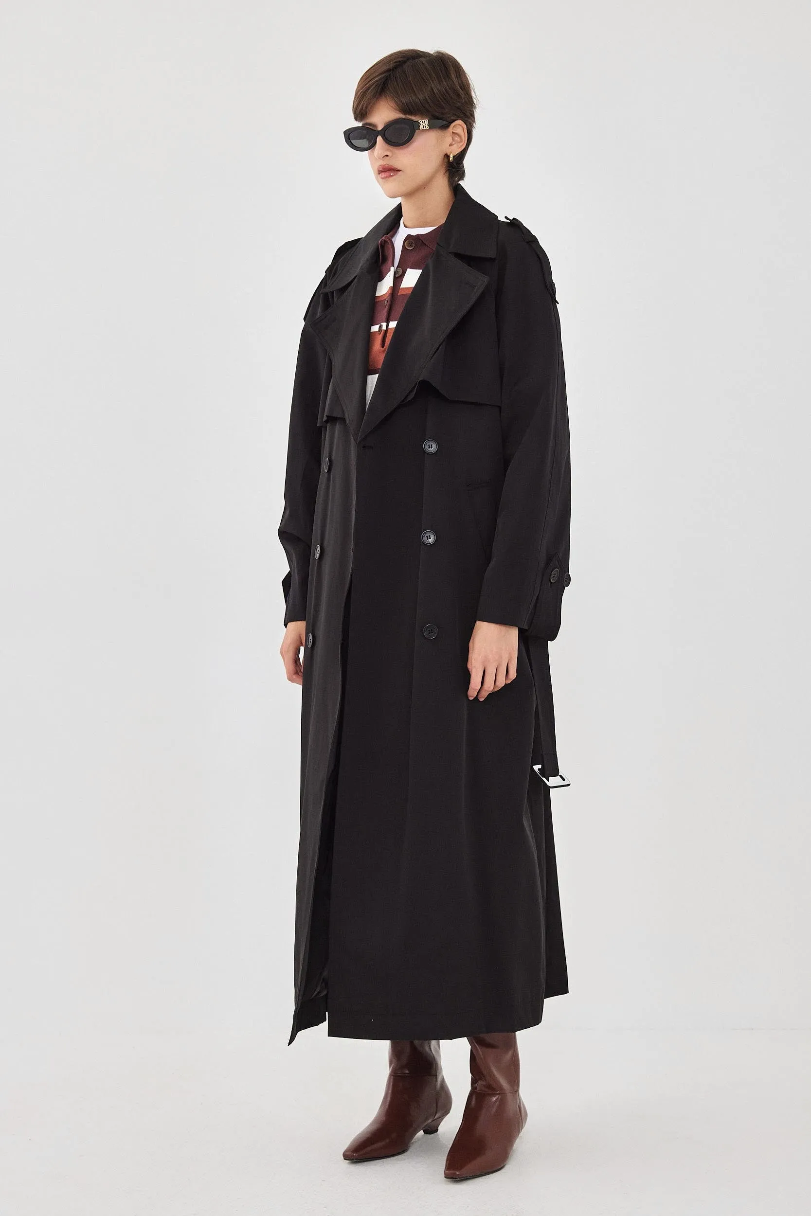 Double Breasted Trench Coat sold by Dé Rococo product image thumbnail 4