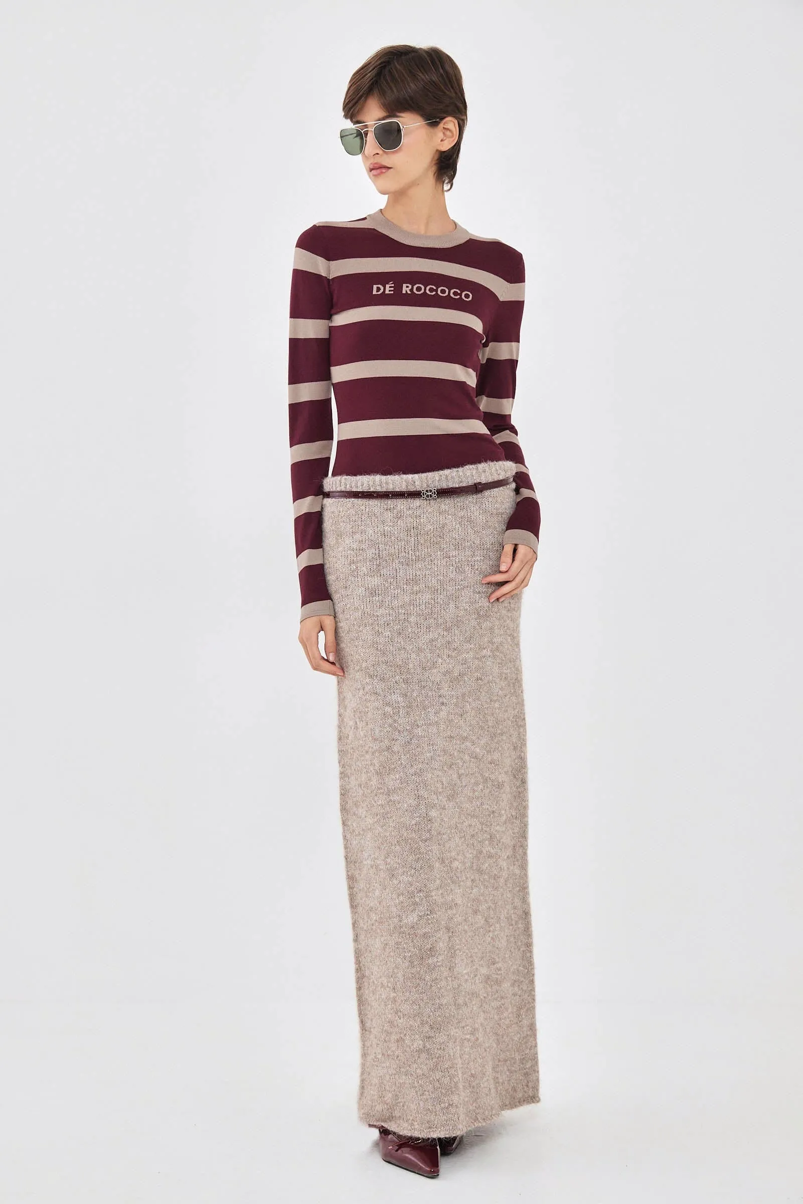 Fuzzy Maxi Skirt sold by Dé Rococo