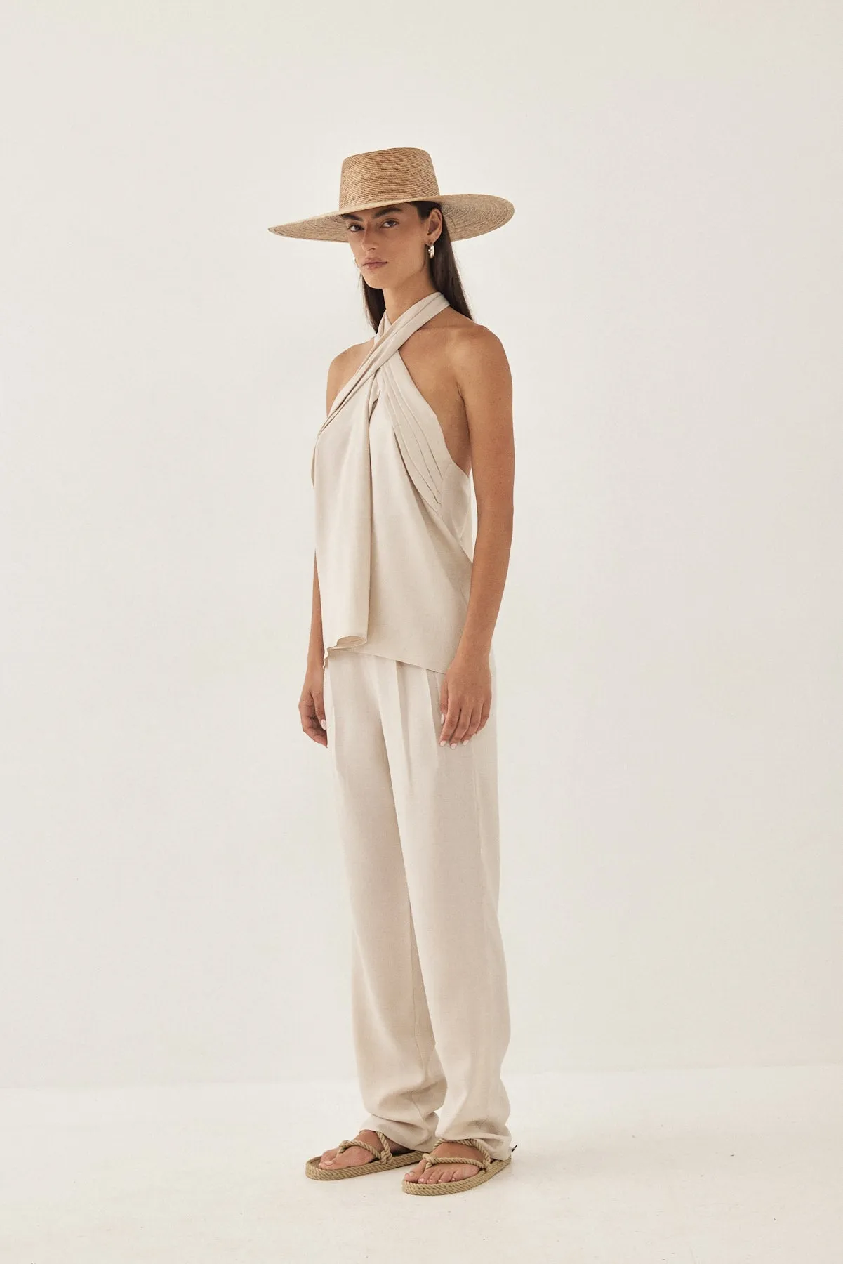 Crossover Open Back Tank Top sold by Dé Rococo product image thumbnail 4