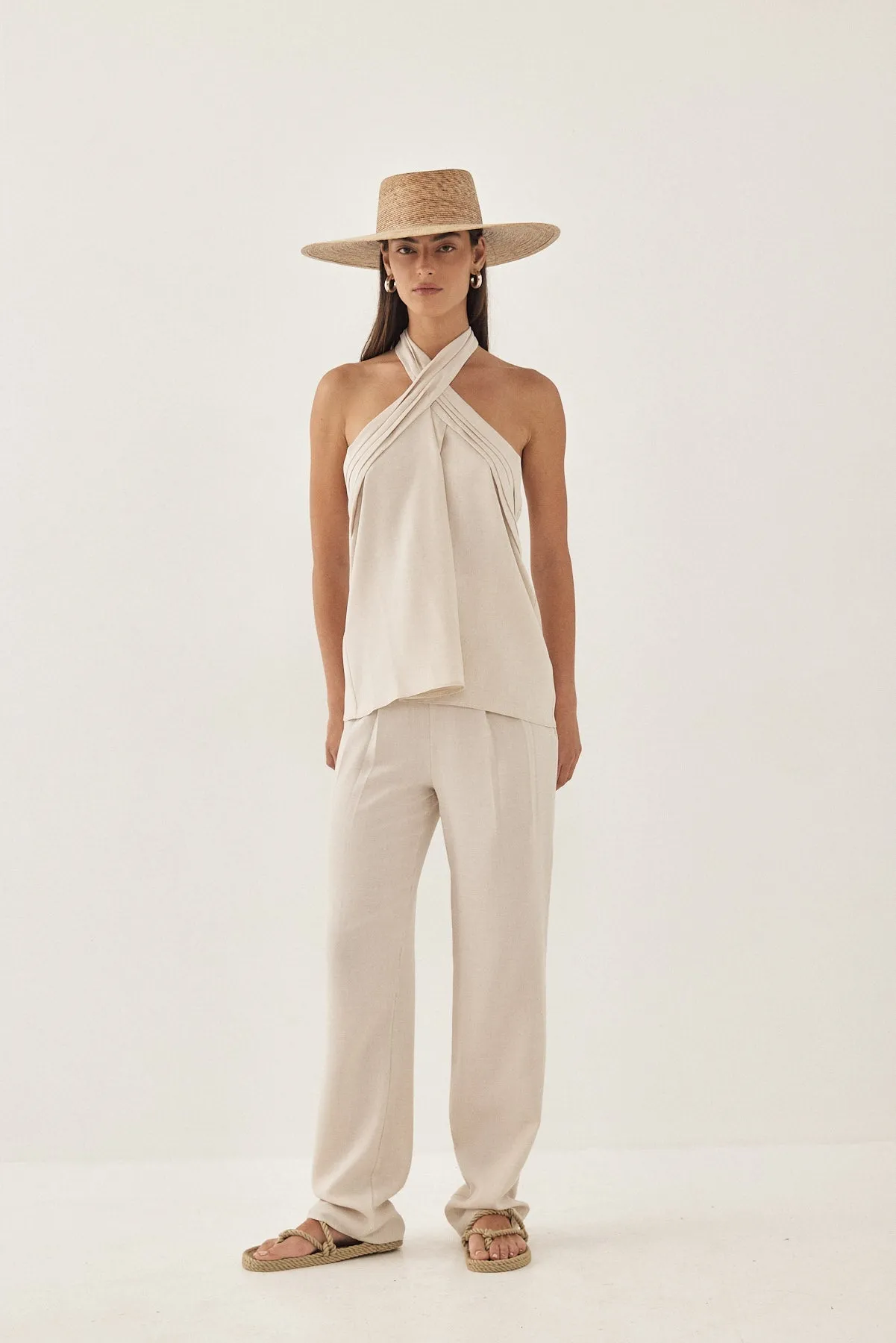 Crossover Open Back Tank Top sold by Dé Rococo product image thumbnail 2
