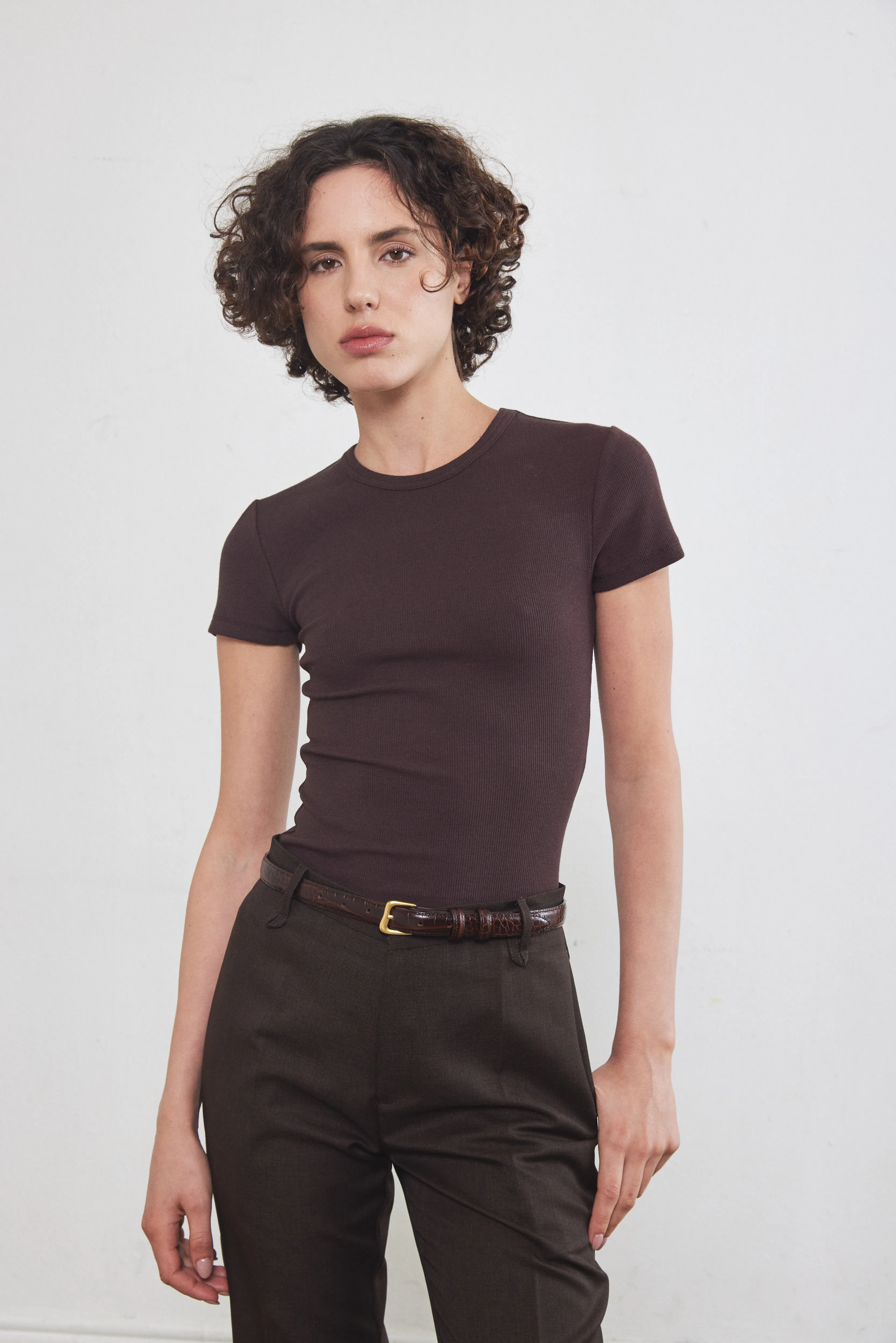 Ribbed T Shirt sold by Dé Rococo product image thumbnail 3