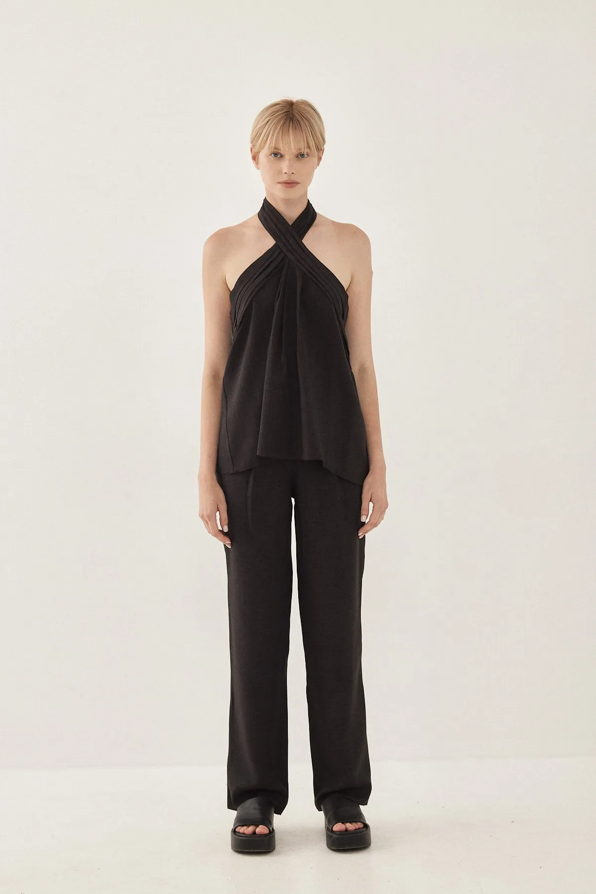 Crossover Open Back Tank Top sold by Dé Rococo product image thumbnail 2