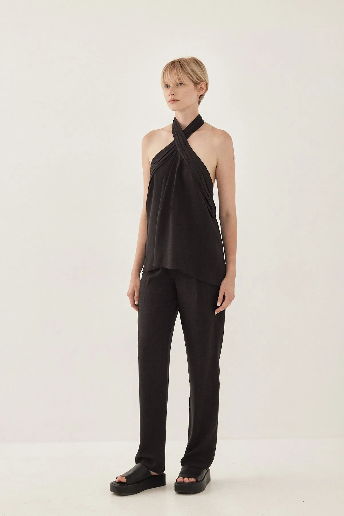 Crossover Open Back Tank Top sold by Dé Rococo product image thumbnail 4