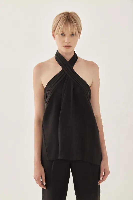 Crossover Open Back Tank Top made by Dé Rococo