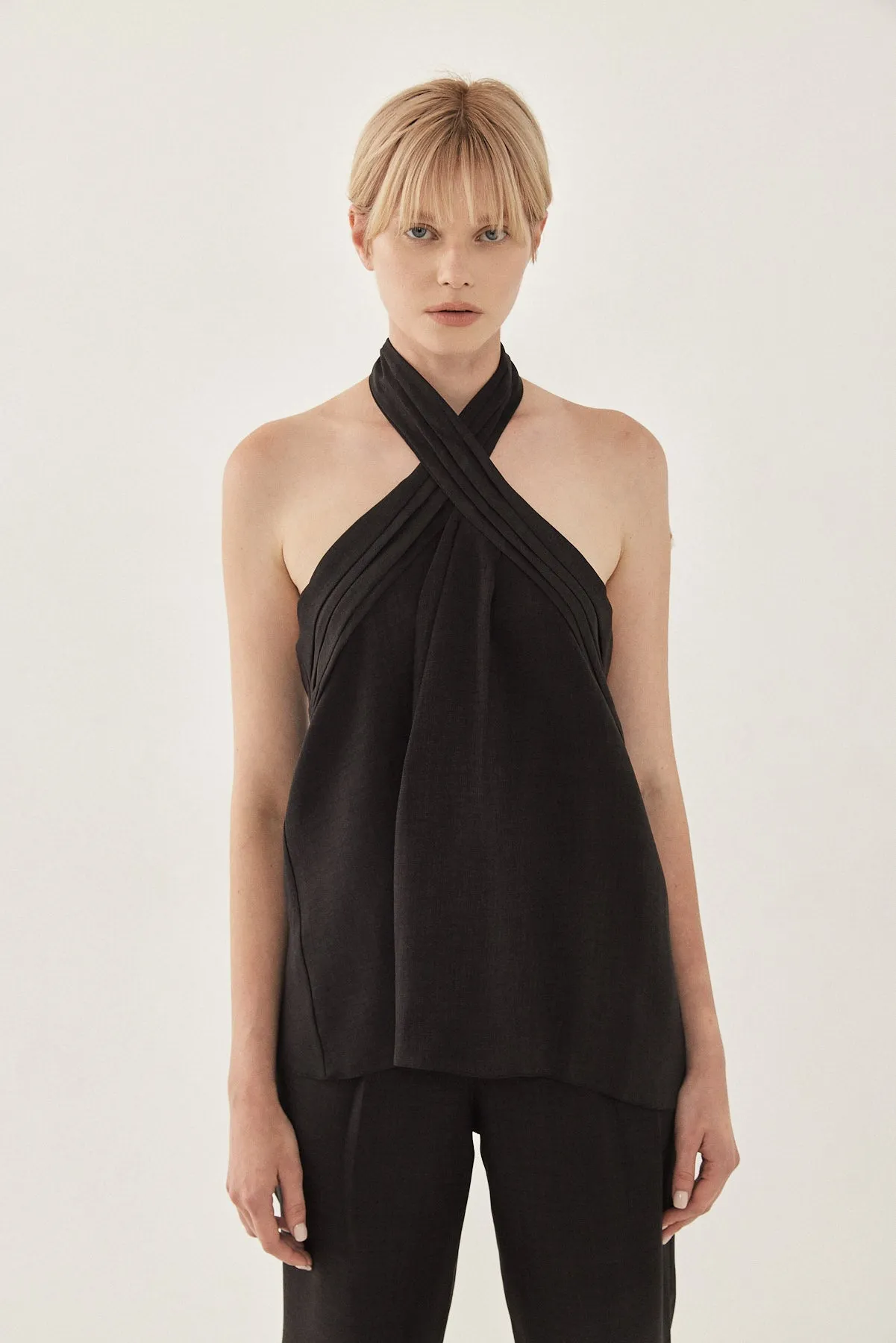 Crossover Open Back Tank Top sold by Dé Rococo