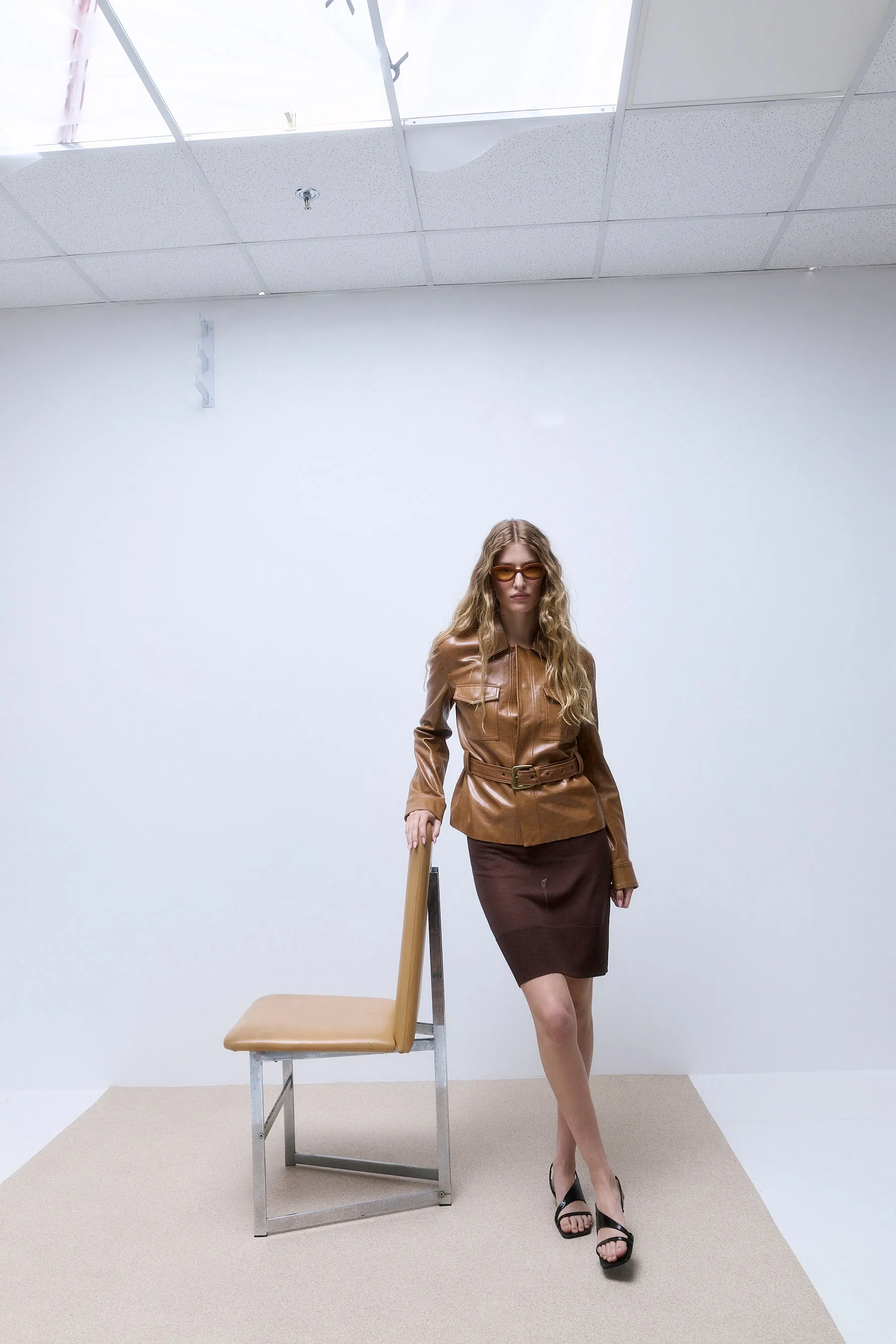 Belted Vegan Leather Jacket sold by Dé Rococo product image thumbnail 3