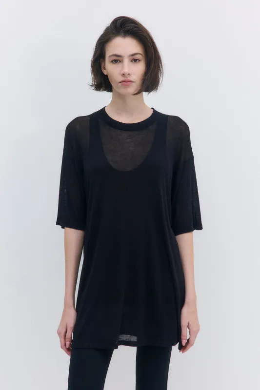 Semi Sheer Oversized Top made by Dé Rococo