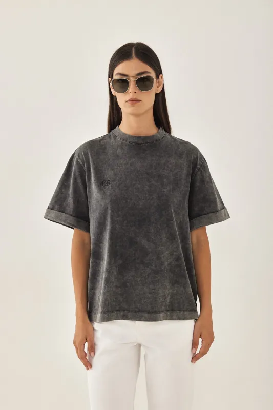 Folded Hem T Shirt made by Dé Rococo