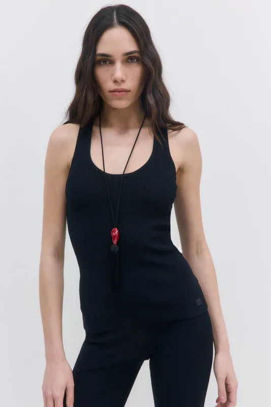 Tight Ribbed Tank Top made by Dé Rococo