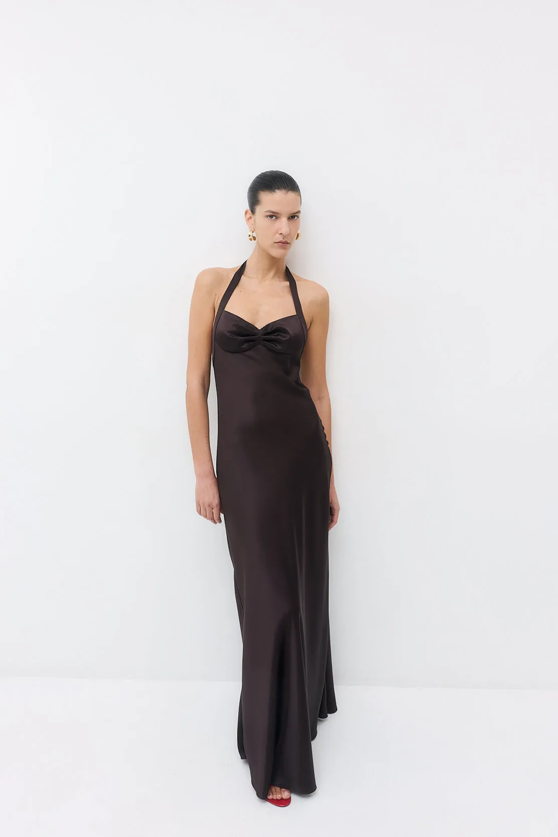 Satin Cup Maxi Dress sold by Dé Rococo product image thumbnail 3
