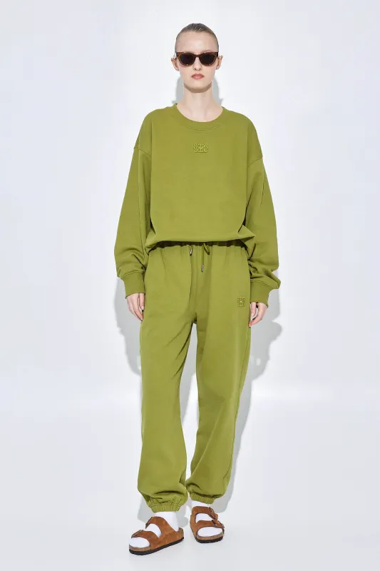 Embroidered Fleece Jogger made by Dé Rococo