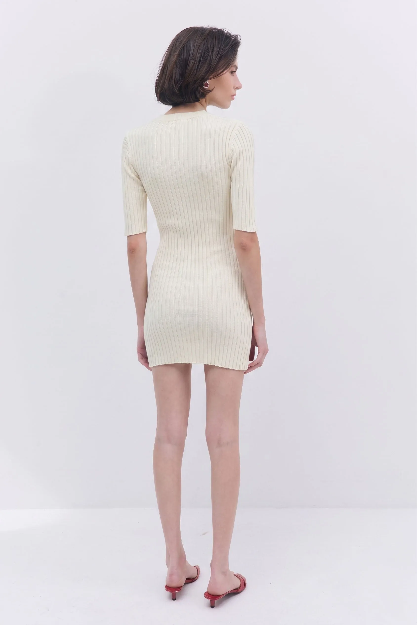 Ribbed Mini Dress sold by Dé Rococo product image thumbnail 2