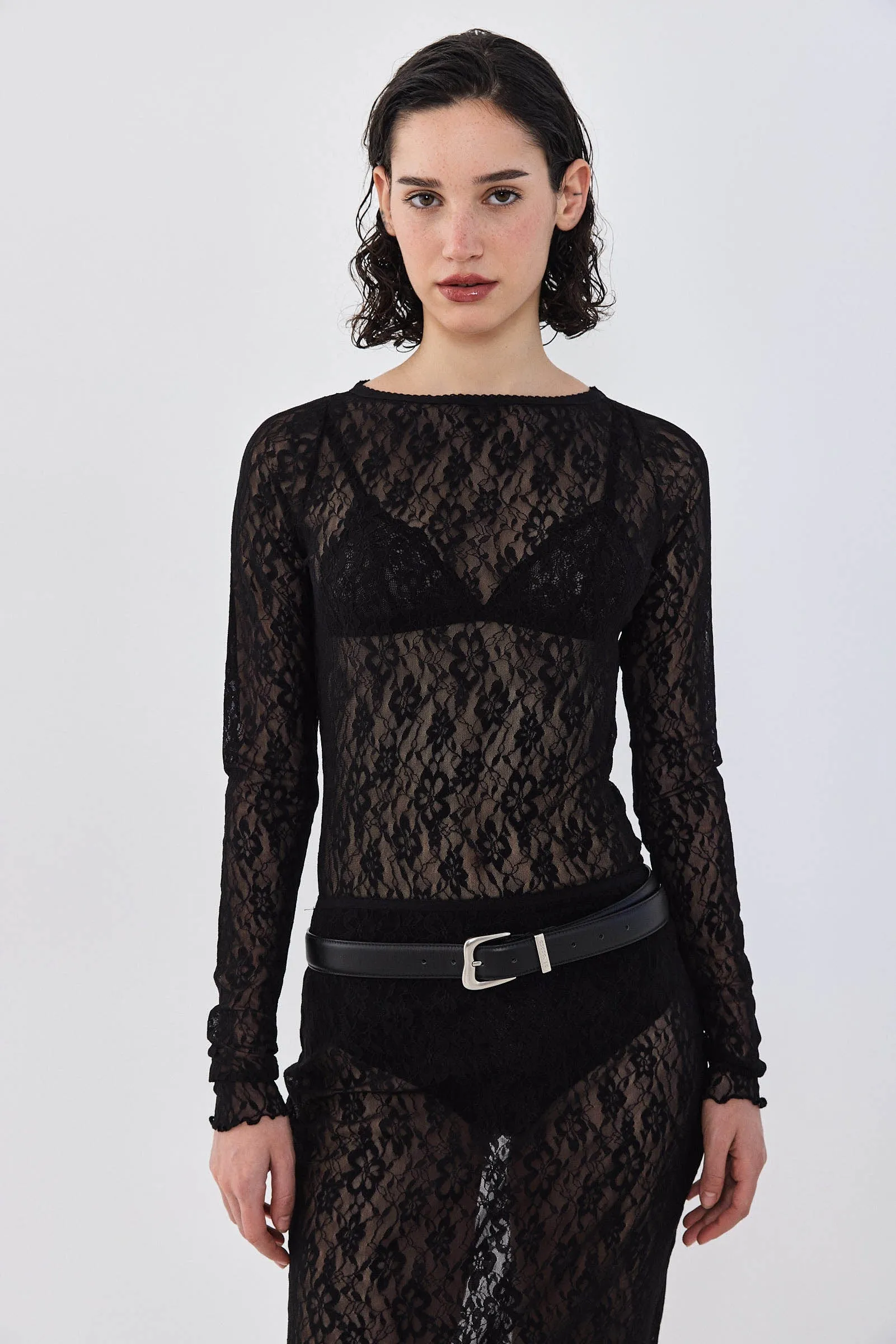 Lace Long Sleeved Top sold by Dé Rococo
