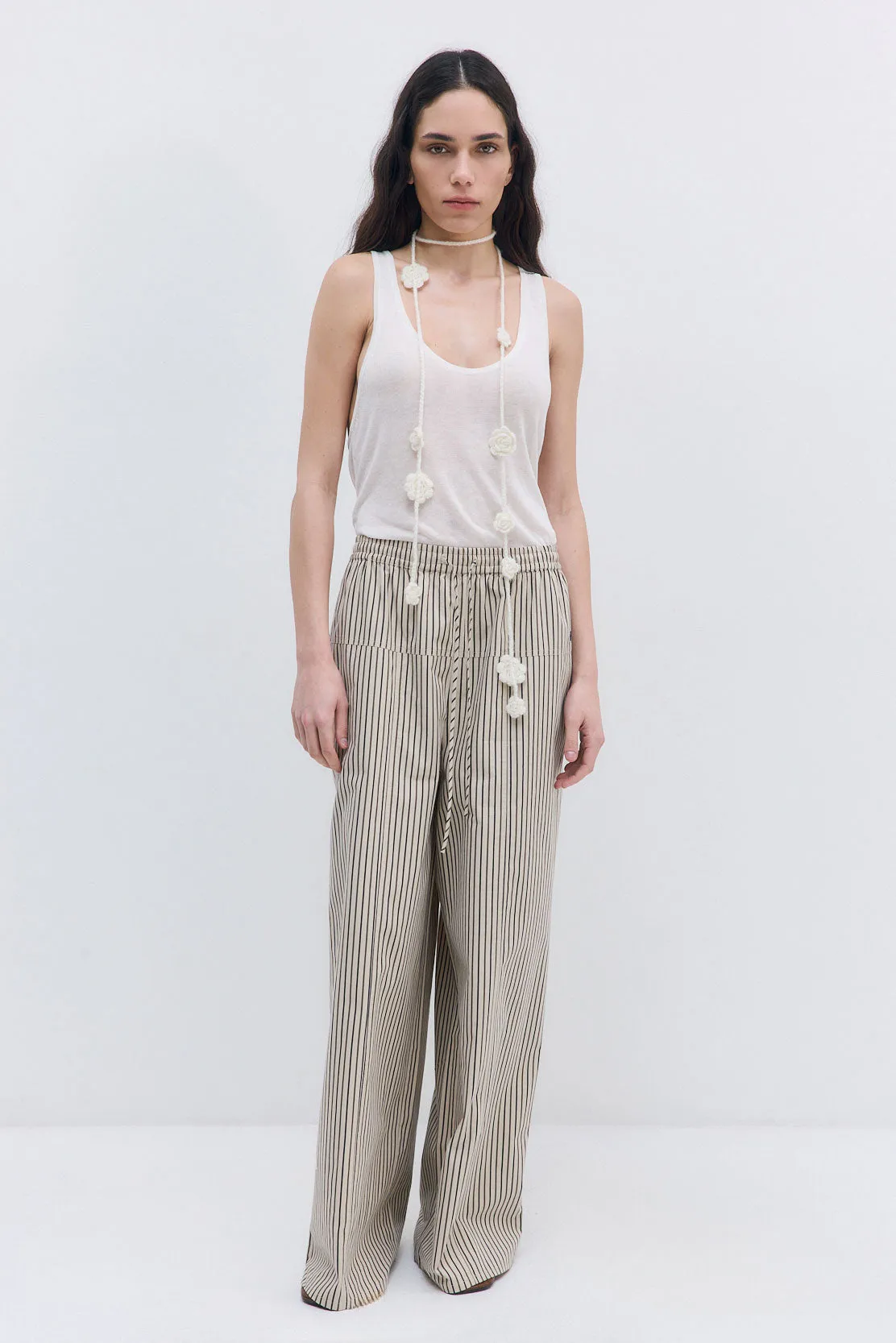 Poplin Wide Leg Pants sold by Dé Rococo
