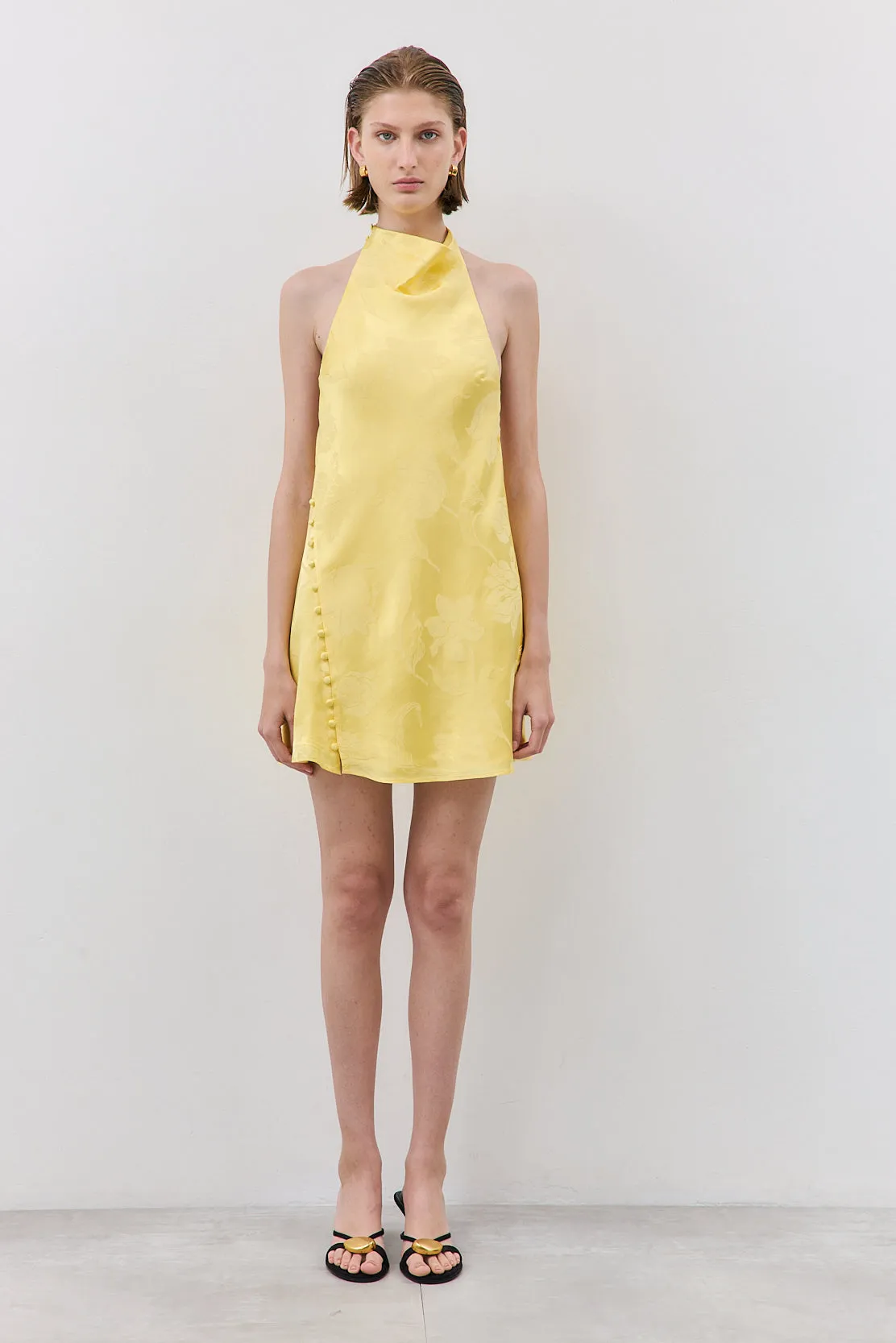 Satin Drape Mini Dress sold by Dé Rococo