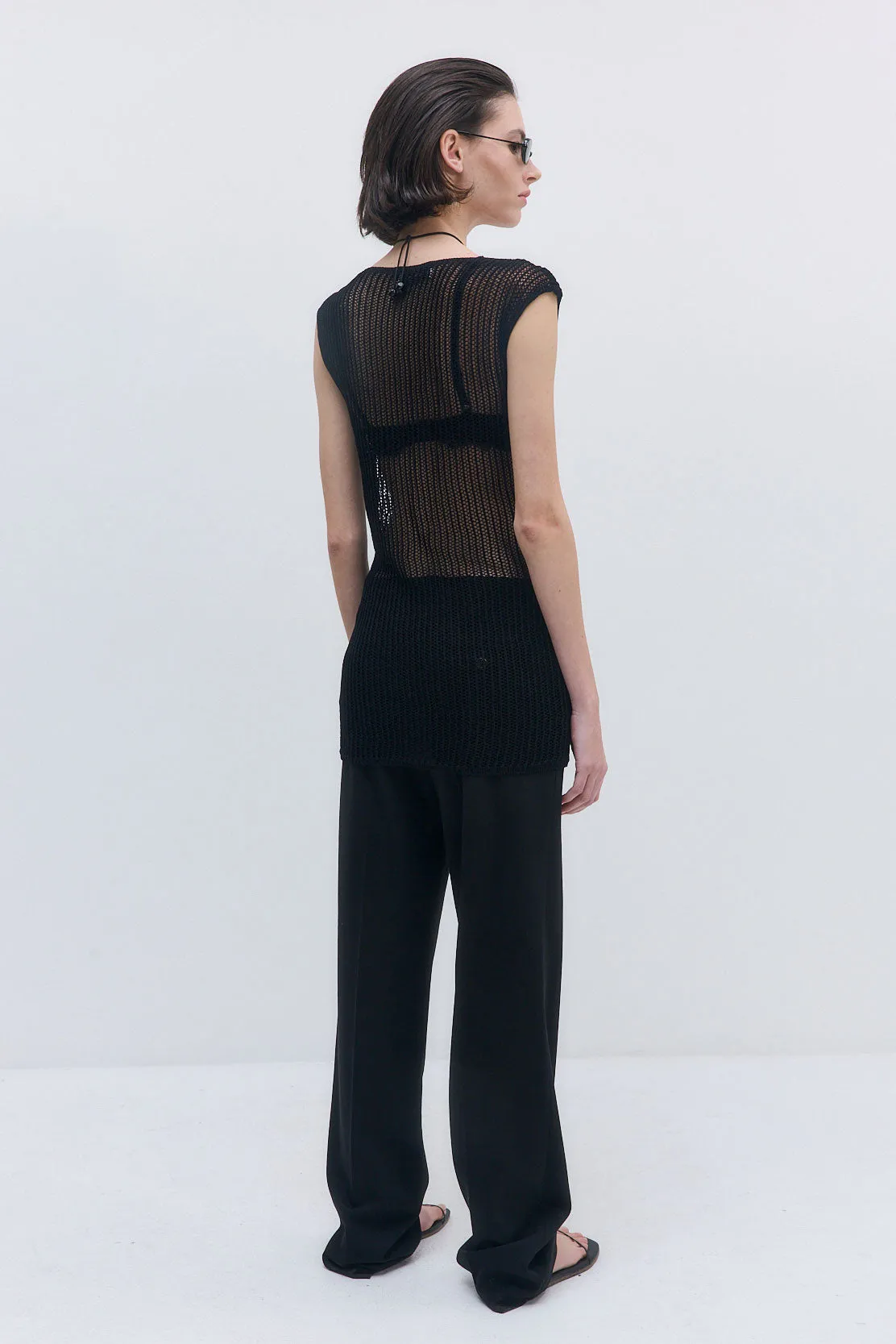 Crochet Boatneck Tank sold by Dé Rococo product image thumbnail 5