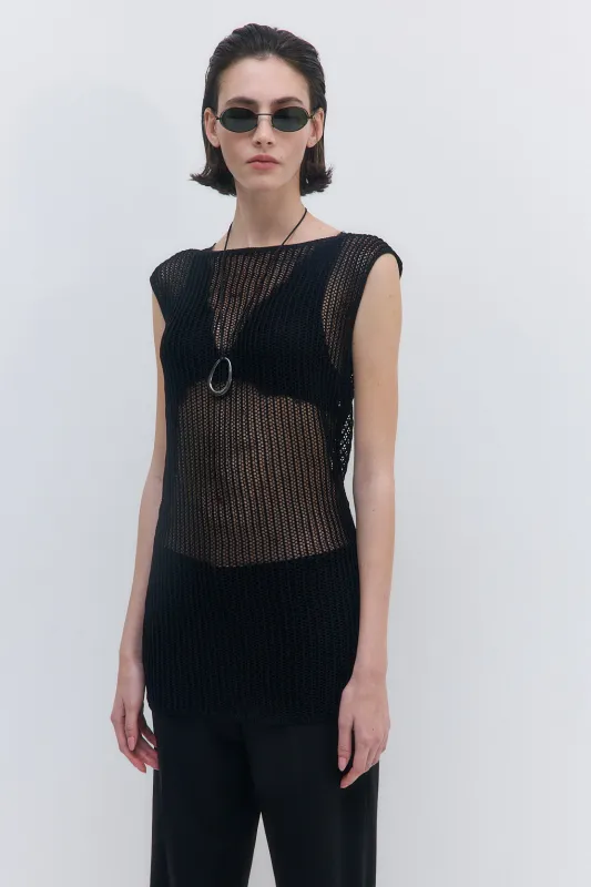 Crochet Boatneck Tank made by Dé Rococo