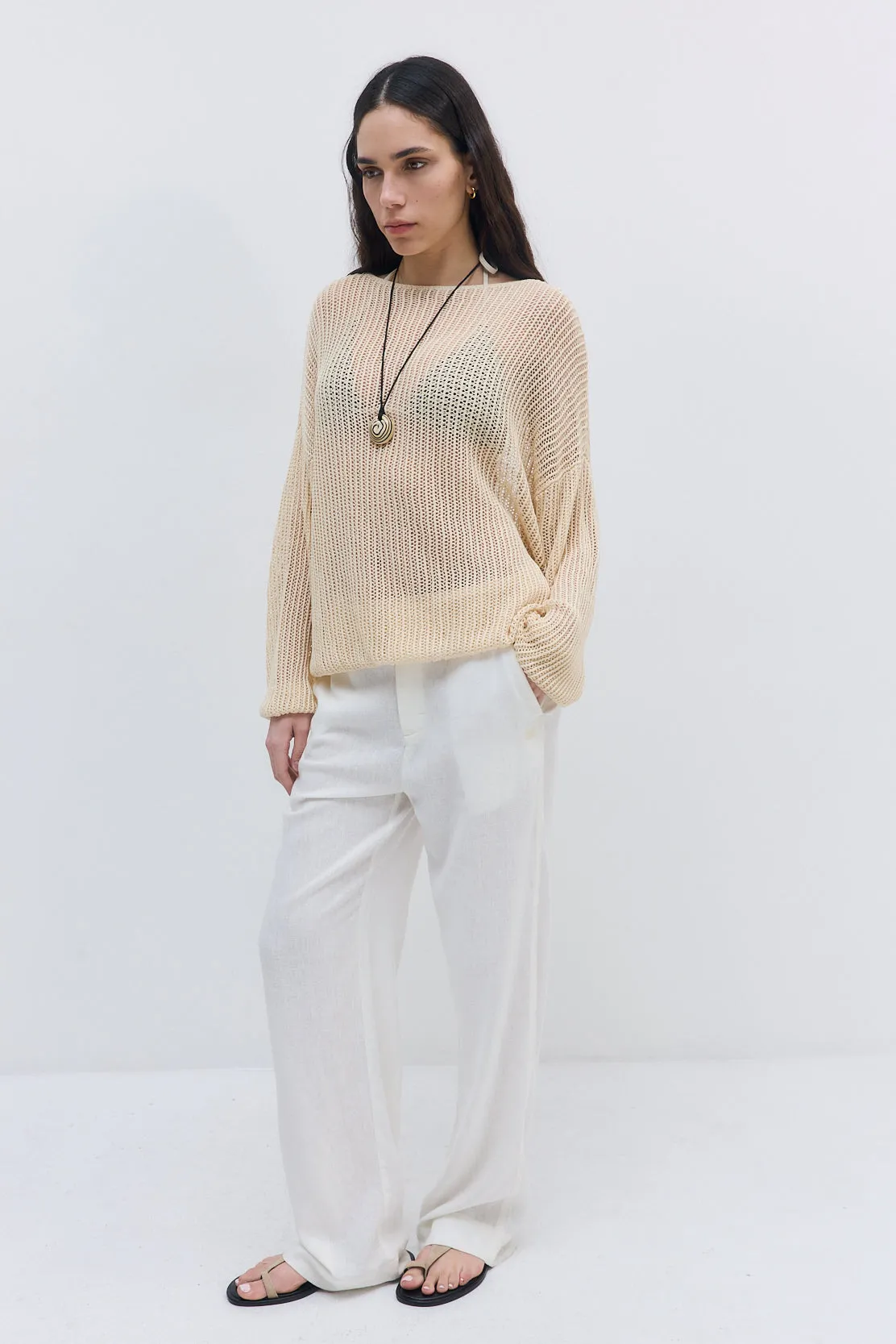 Crochet Boatneck Top sold by Dé Rococo product image thumbnail 4