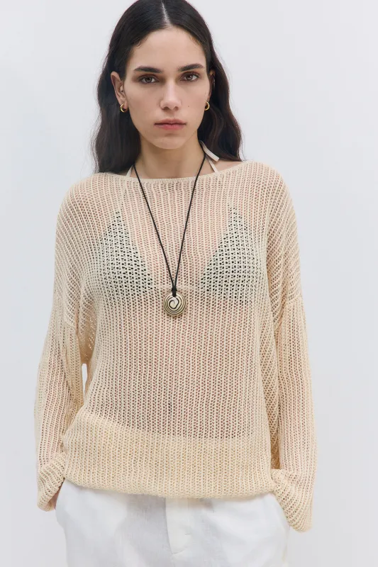 Crochet Boatneck Top made by Dé Rococo