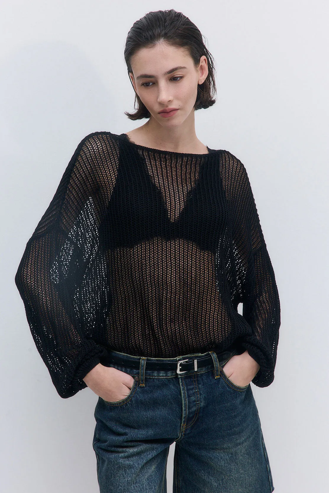 Crochet Boatneck Top sold by Dé Rococo