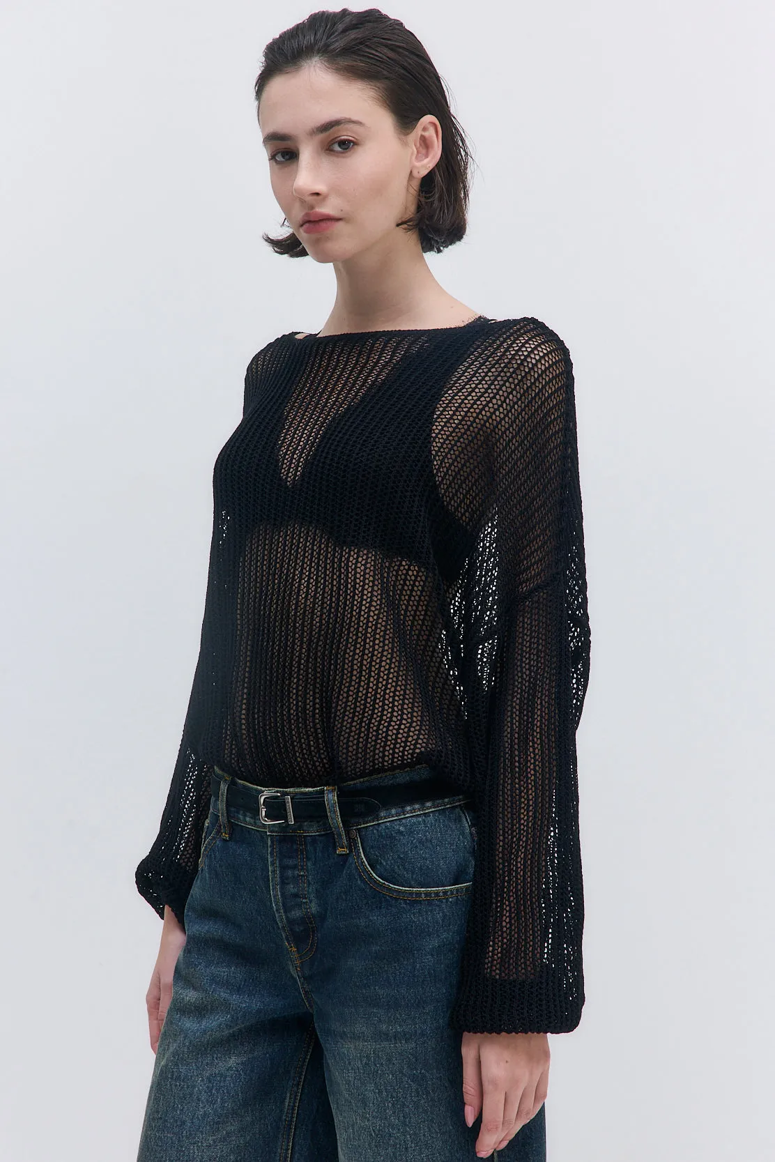 Crochet Boatneck Top sold by Dé Rococo product image thumbnail 4